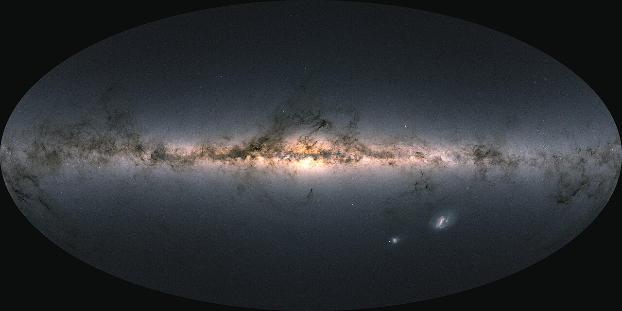All-sky map of starlight from Gaia, the Milky Way as a bright band